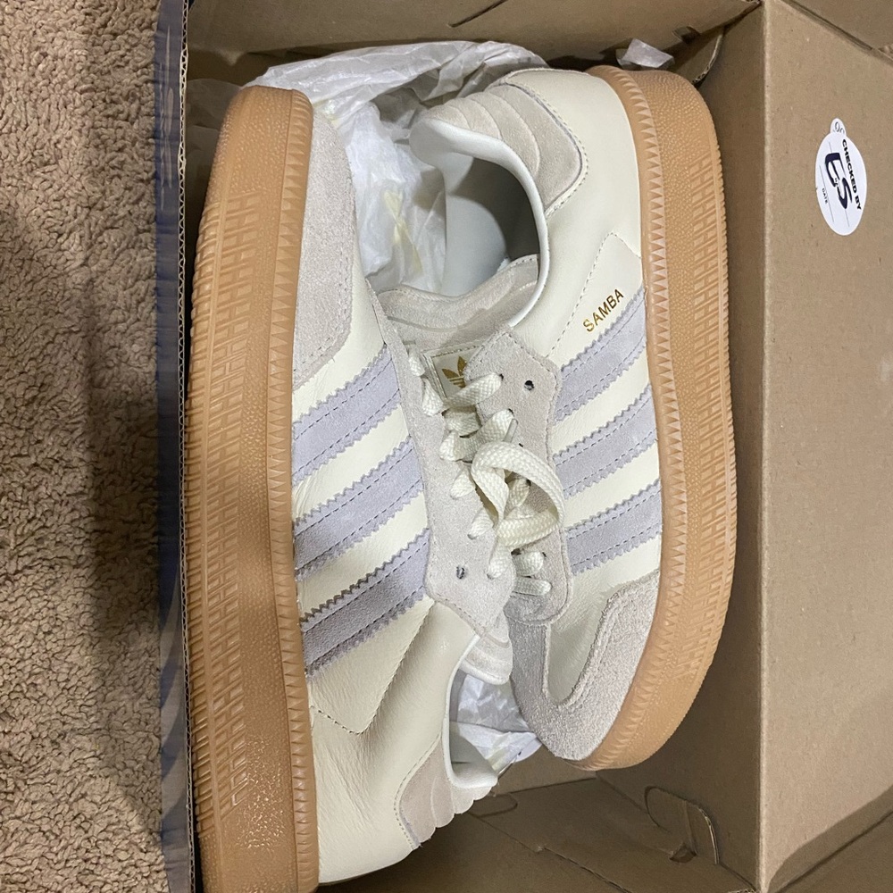 Adidas Samba Cream and Brown Sneakers